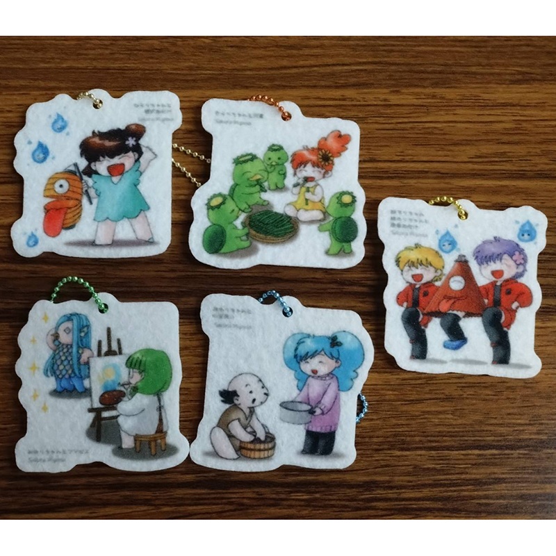 ひらりーずとよーかいず フェルトキーホルダー