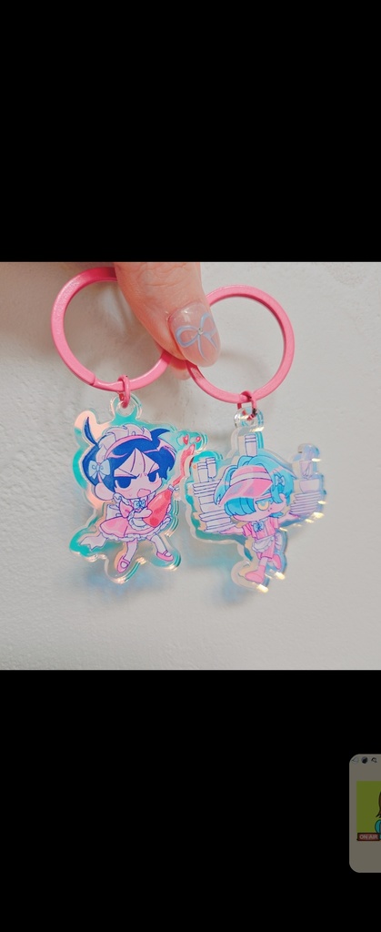 電ロマコラボカフェ風アクキー