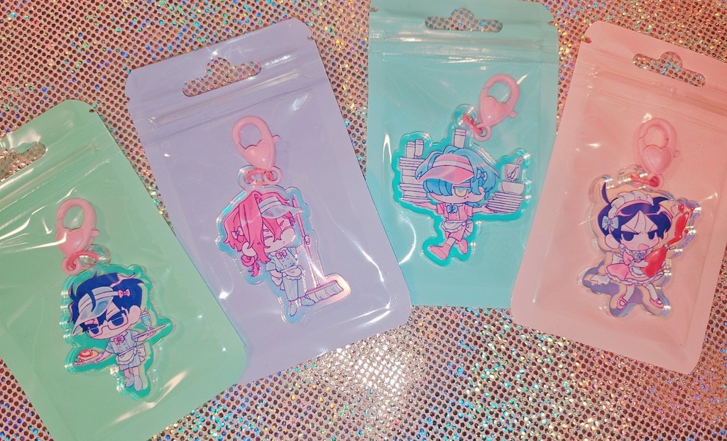電ロマコラボカフェ風アクキー