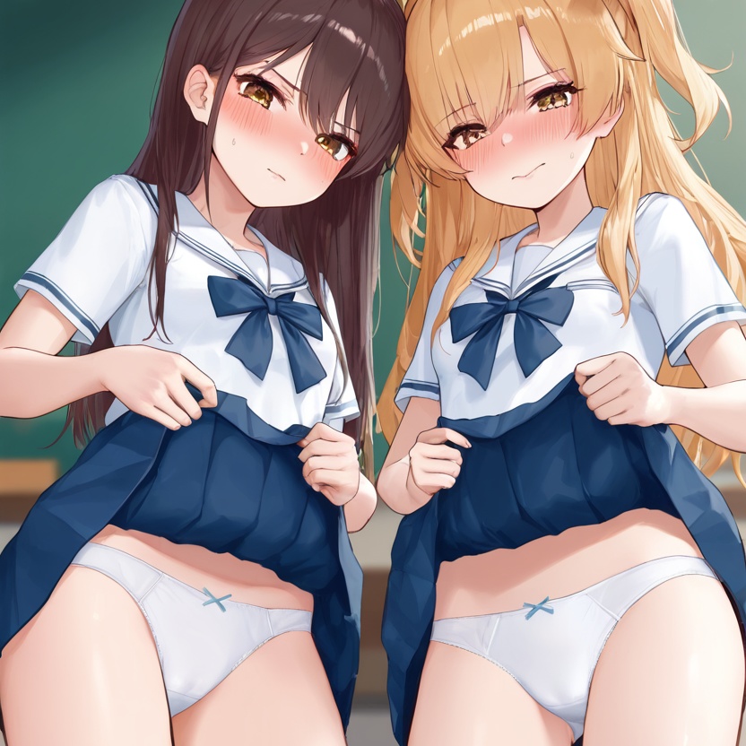 2人で服装チェック