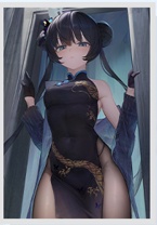 アクリル色紙　キサキ（黒タイツ）