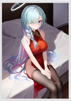 アクリル色紙　アロナ（黒タイツ）