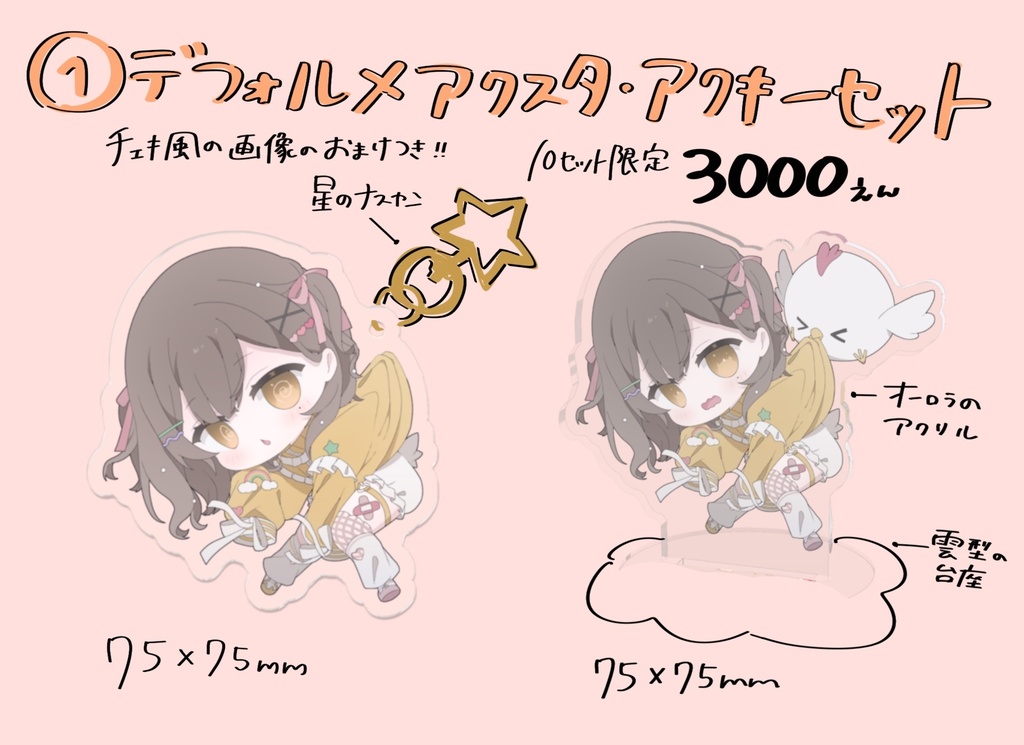 おきゃわなデフォルメアクスタ・アクキーセット