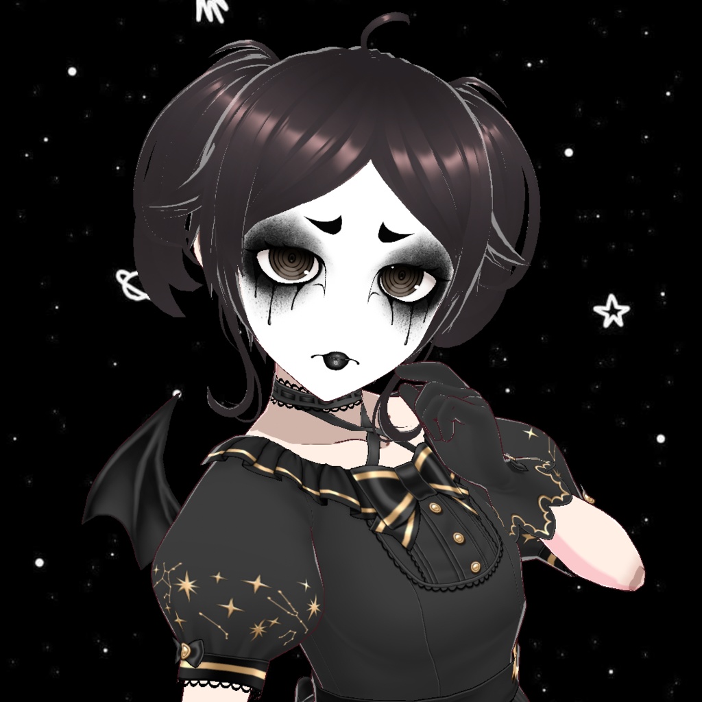 {FREE!} Black Ink Drip Goth Paint Makeup