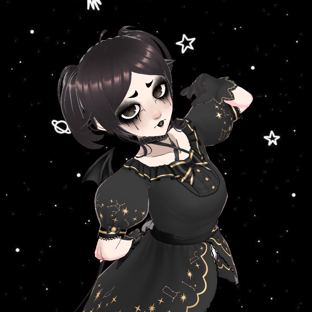 {FREE!} Black Ink Drip Goth Paint Makeup