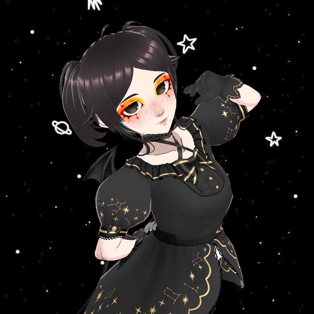 {FREE!} Solar Sun Flare Sharp Paint Makeup (+ Custom Color Lip + Red Lash)