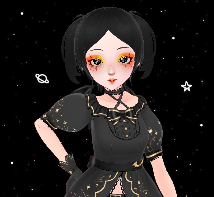 {FREE!} Solar Sun Flare Sharp Paint Makeup (+ Custom Color Lip + Red Lash)