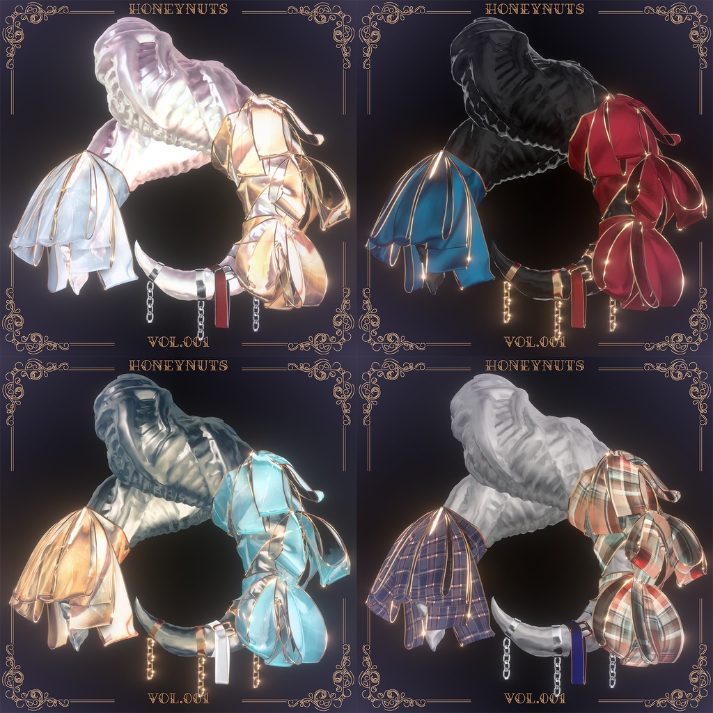 〈揺れ感ばっちり〉もりもりリボンのツノ〈for VRChat〉