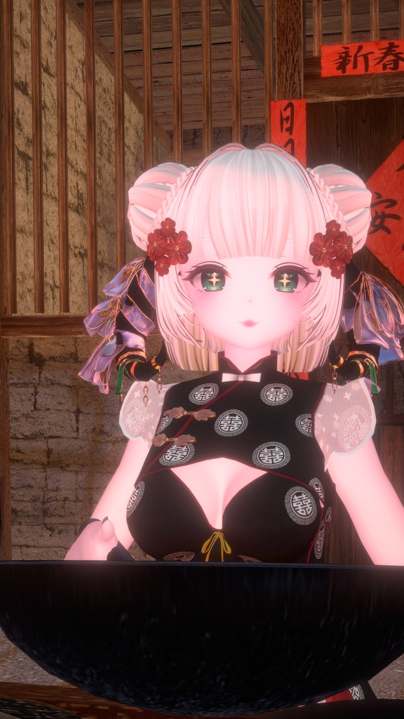 〈揺れ感ばっちり〉もりもりリボンのツノ〈for VRChat〉