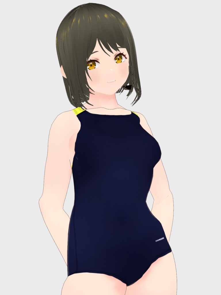 【VRoid】アクアでラインなスクール水着