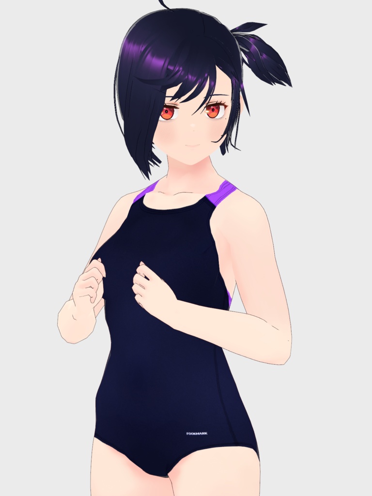 【VRoid】アクアでラインなスクール水着