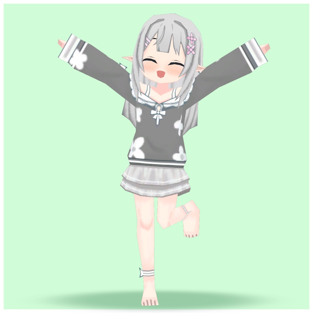 ローポリアルちゃん / オリジナル3Dモデル VRChat