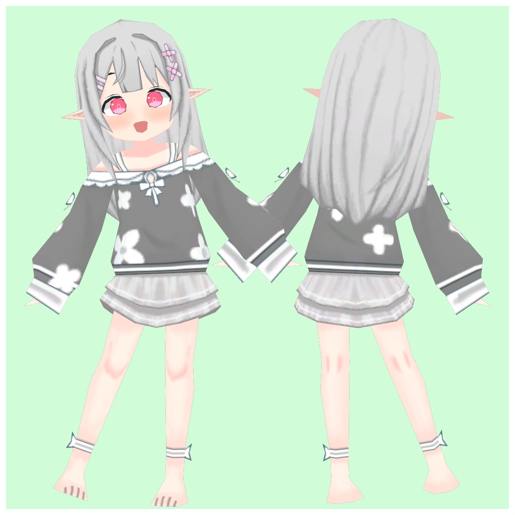 ローポリアルちゃん / オリジナル3Dモデル VRChat