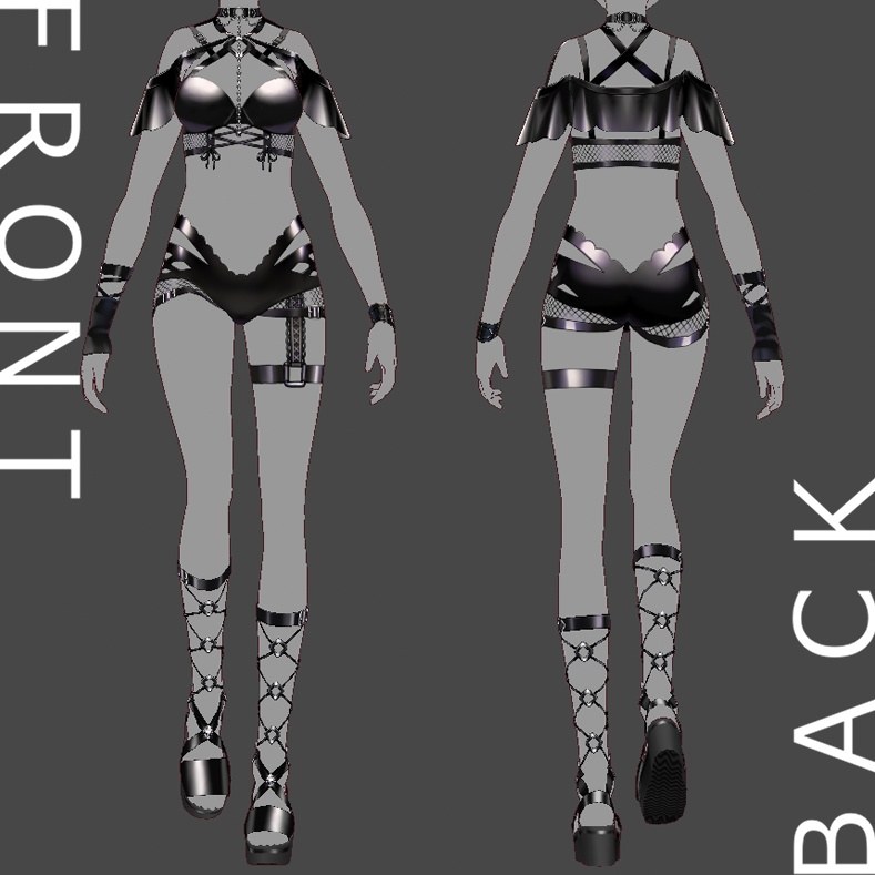 〔VRoid衣装〕「Luna」/swimwear