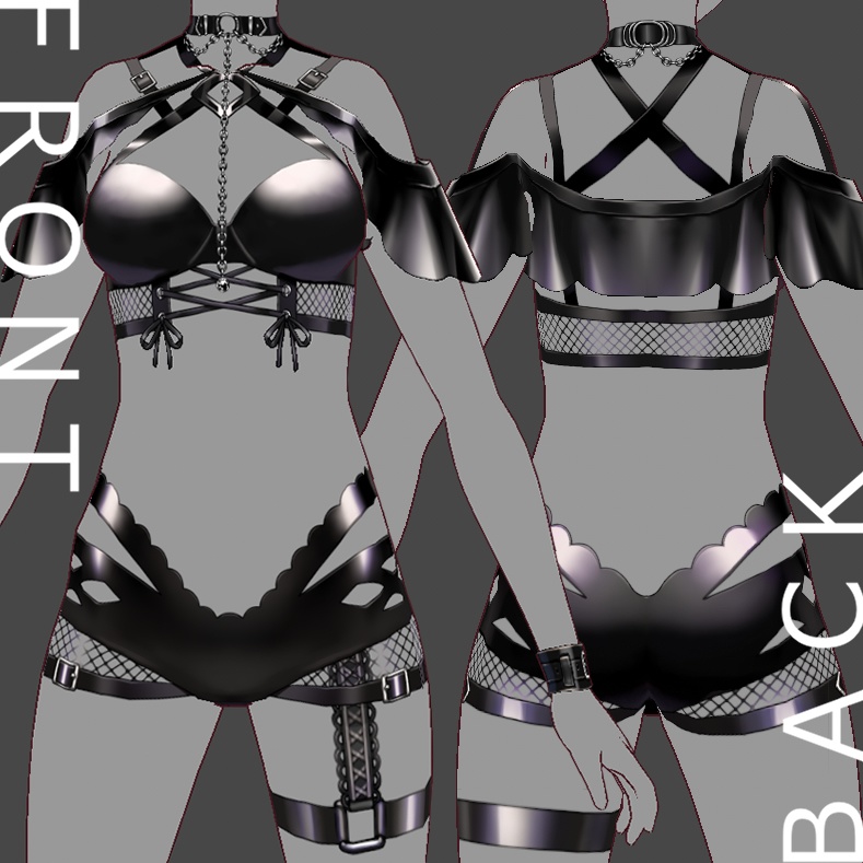 〔VRoid衣装〕「Luna」/swimwear