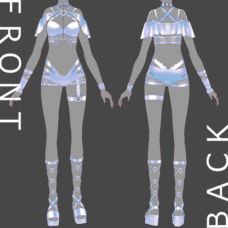 〔VRoid衣装〕「Luna」/swimwear