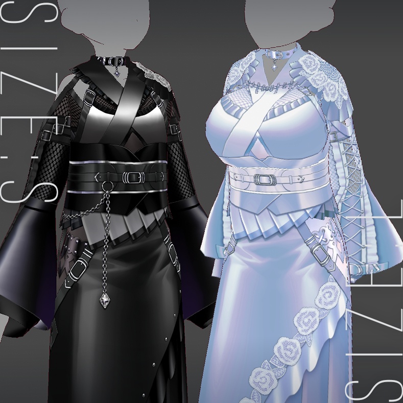 〔VRoid衣装〕「Crepus」/Kimono style dress