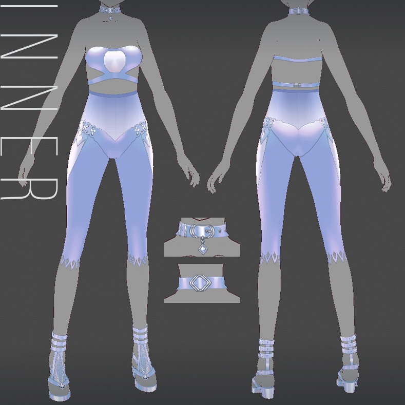 〔VRoid衣装〕「Crepus」/Kimono style dress