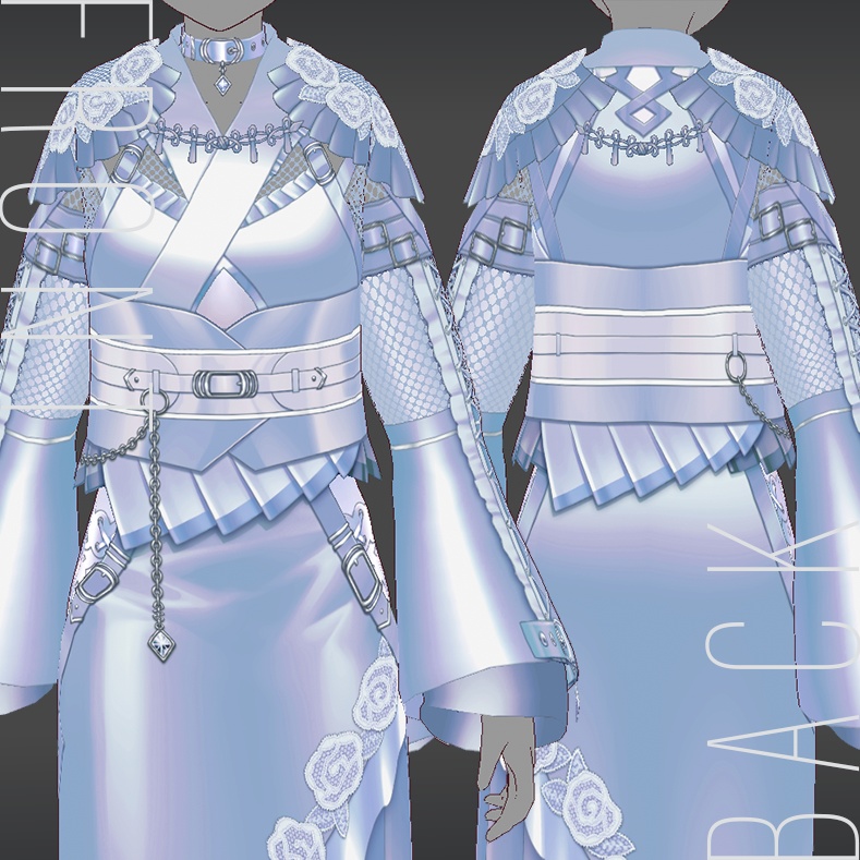 〔VRoid衣装〕「Crepus」/Kimono style dress