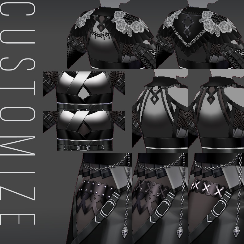 〔VRoid衣装〕「Crepus」/Kimono style dress