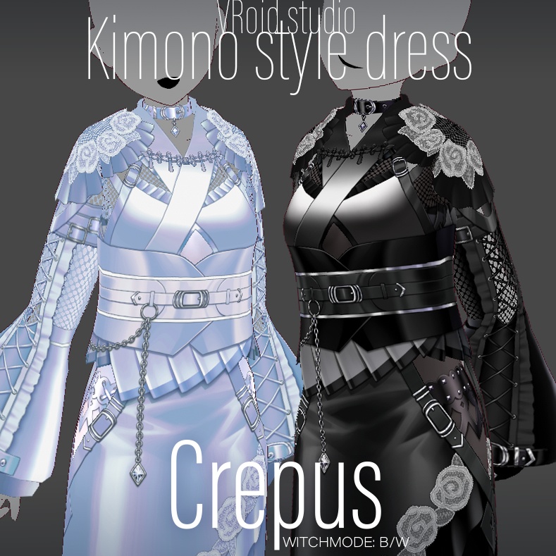 〔VRoid衣装〕「Crepus」/Kimono style dress
