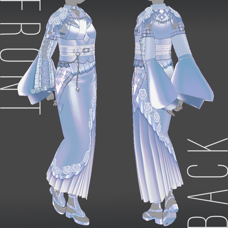 〔VRoid衣装〕「Crepus」/Kimono style dress