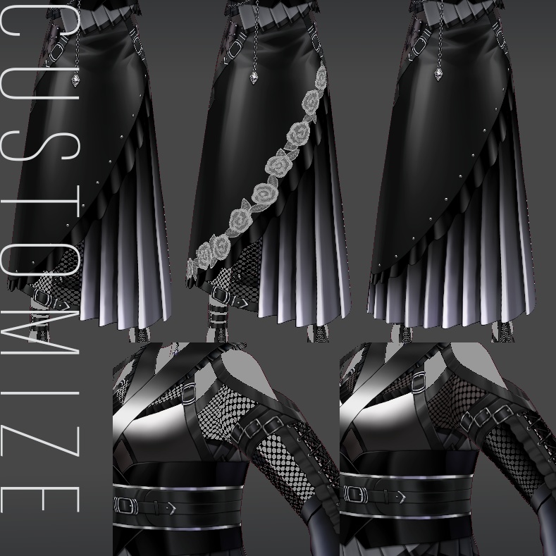 〔VRoid衣装〕「Crepus」/Kimono style dress