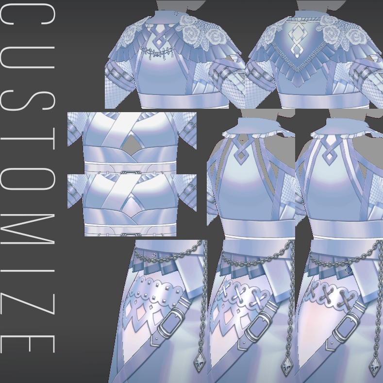 〔VRoid衣装〕「Crepus」/Kimono style dress