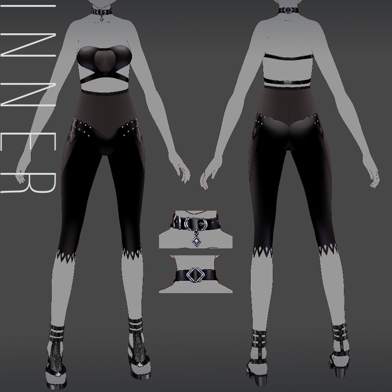 〔VRoid衣装〕「Crepus」/Kimono style dress