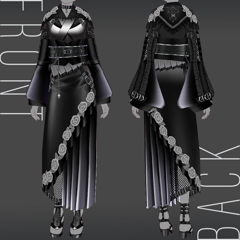 〔VRoid衣装〕「Crepus」/Kimono style dress