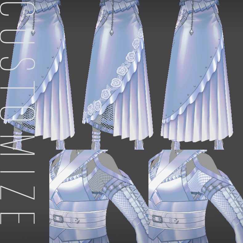 〔VRoid衣装〕「Crepus」/Kimono style dress