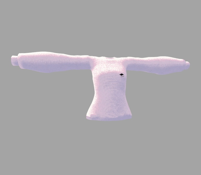 【Lufka-ルフカ-対応】ロゴ付き黒白シンプルニット