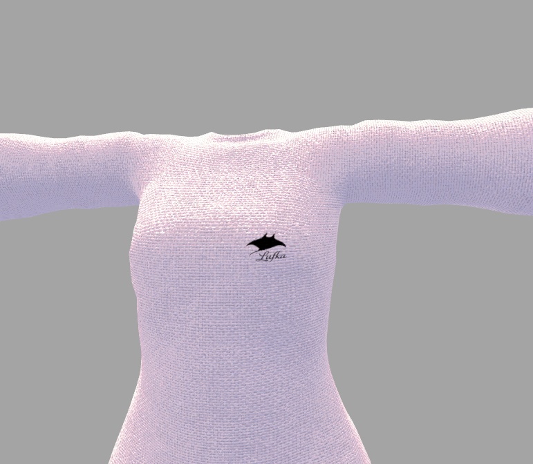 【Lufka-ルフカ-対応】ロゴ付き黒白シンプルニット