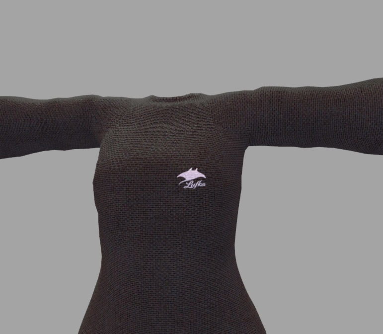 【Lufka-ルフカ-対応】ロゴ付き黒白シンプルニット