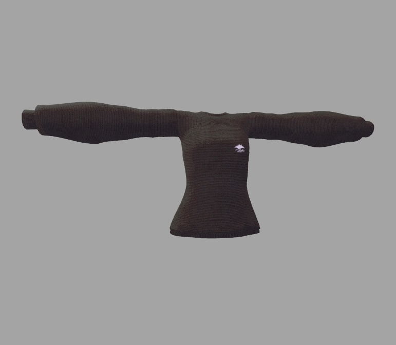 【Lufka-ルフカ-対応】ロゴ付き黒白シンプルニット