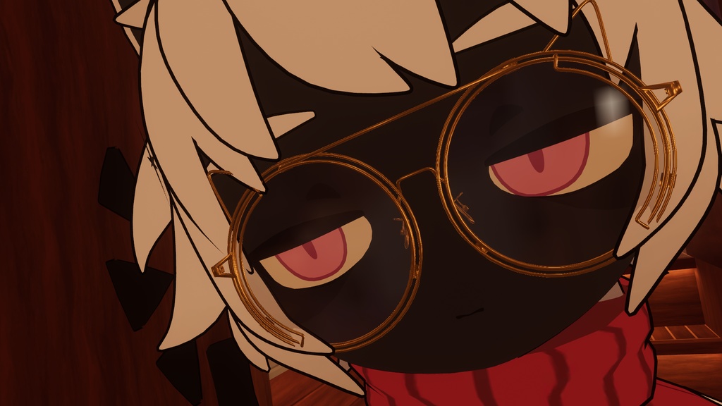 【VRchat想定】ファッションフレームメガネ「CatGaze_v2.0」