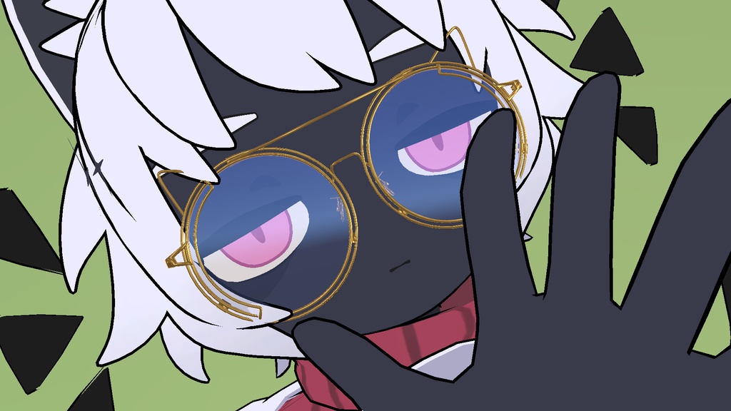 【VRchat想定】ファッションフレームメガネ「CatGaze_v2.0」