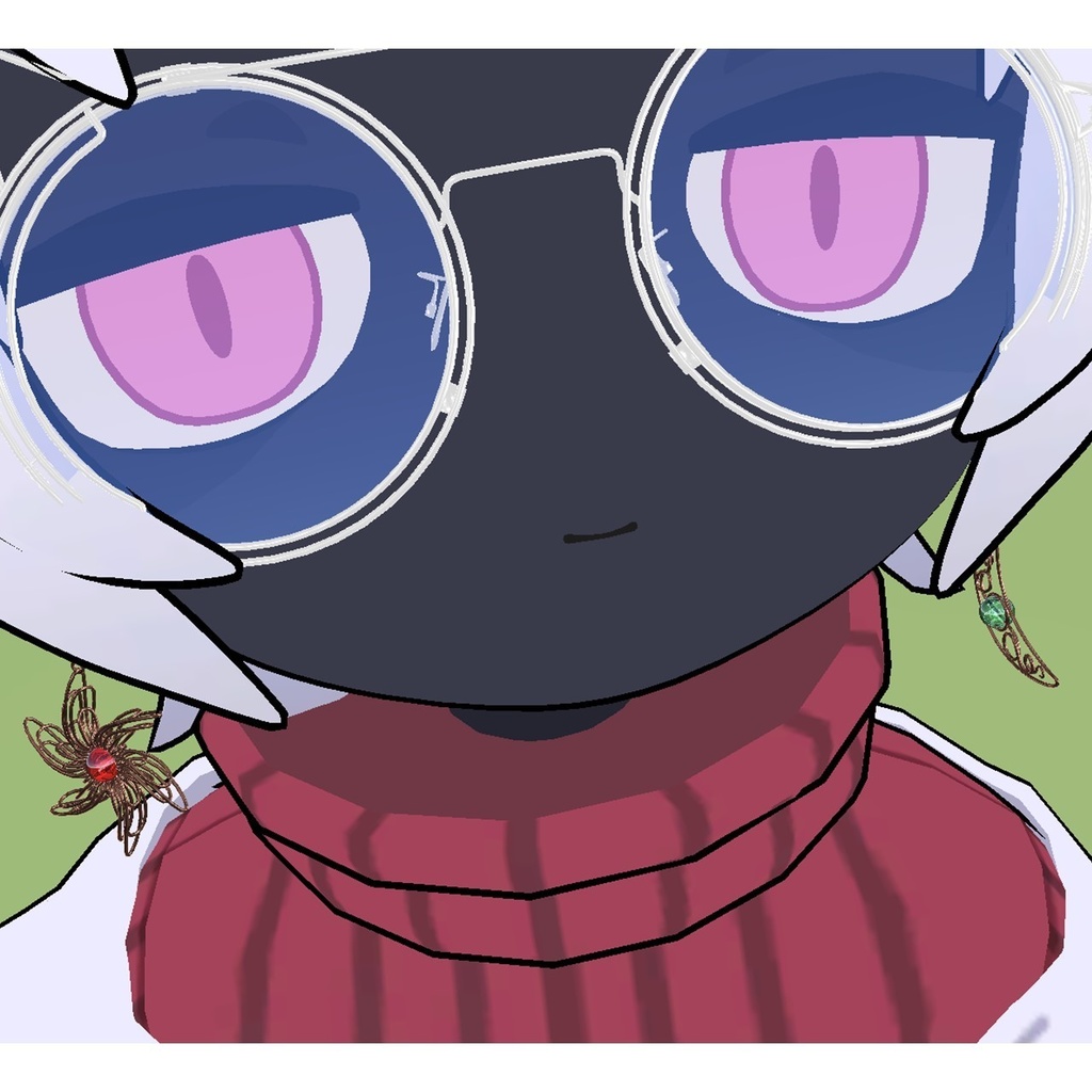 【VRchat想定】ワイヤーフレームピアスセット「ASTRAPEARL」【PhysBone対応】