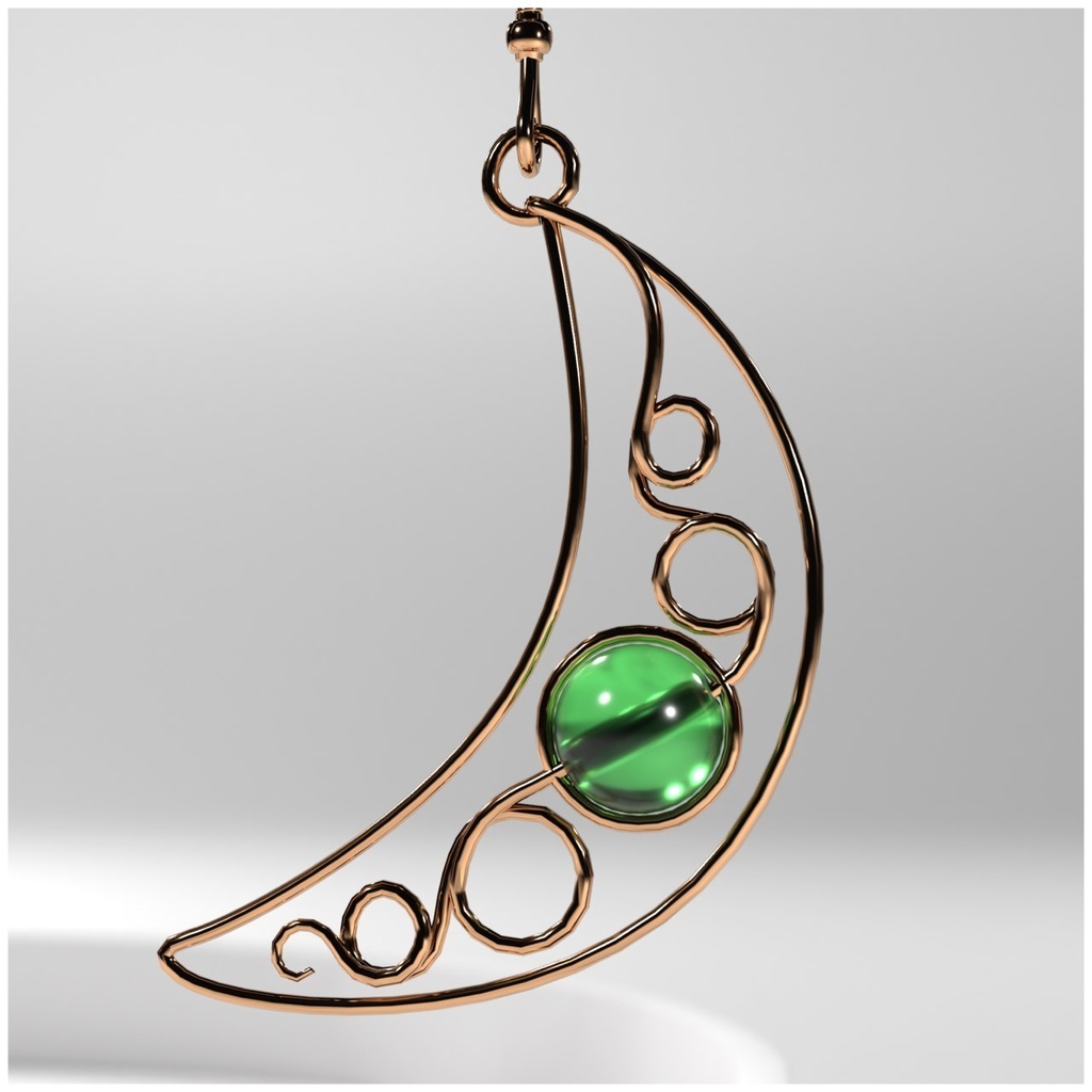 【VRchat想定】ワイヤーフレームピアスセット「ASTRAPEARL」【PhysBone対応】