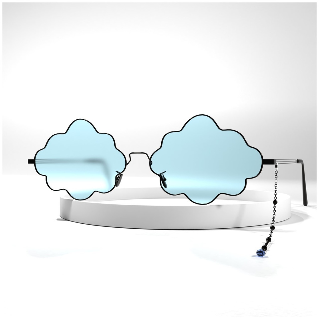 【VRchat想定】ファッションフレームメガネ「ReveNuage」