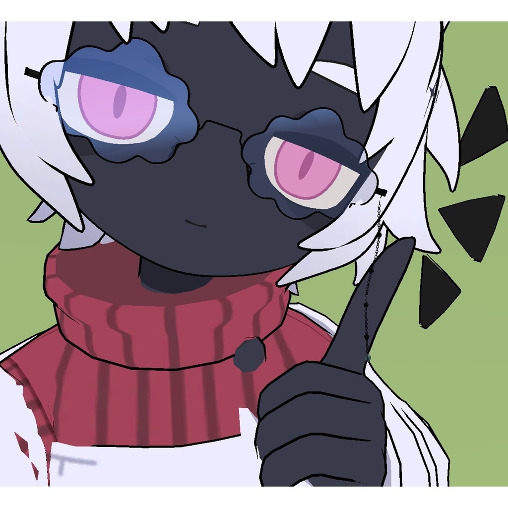 【VRchat想定】ファッションフレームメガネ「ReveNuage」