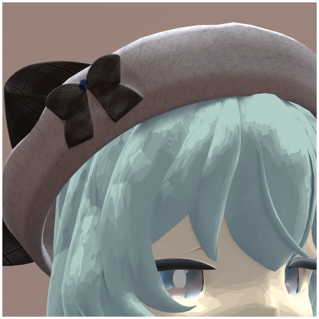 【VRchat想定】フェルトカラーベレー帽「Beretti2.0」