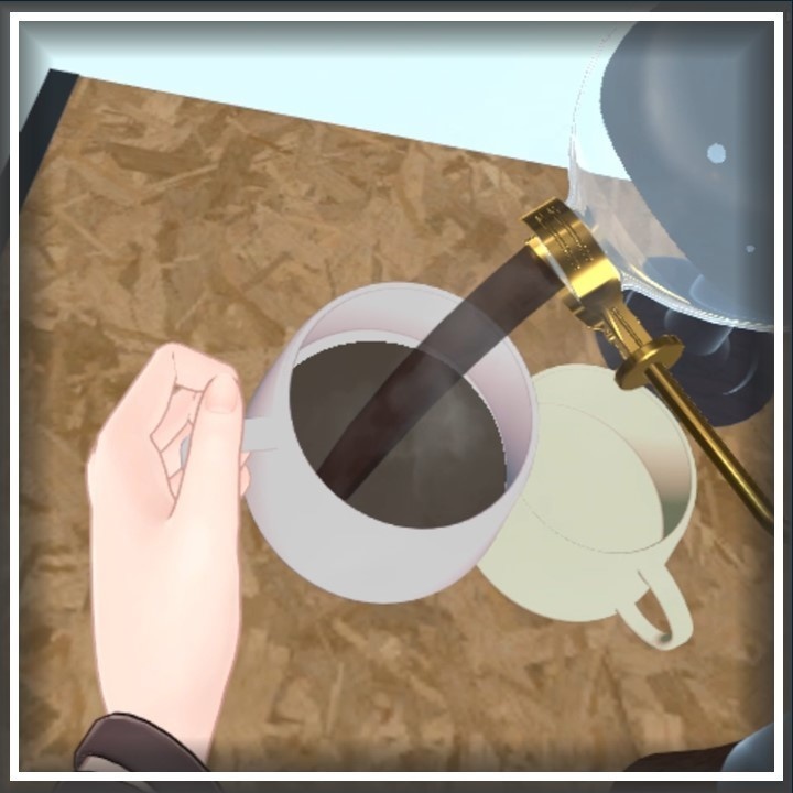 世界初、VRで本格サイフォンコーヒー。どこでも開ける喫茶店 - ぶいサイフォン【VRchat】【MA対応Avaterコーヒーギミック】