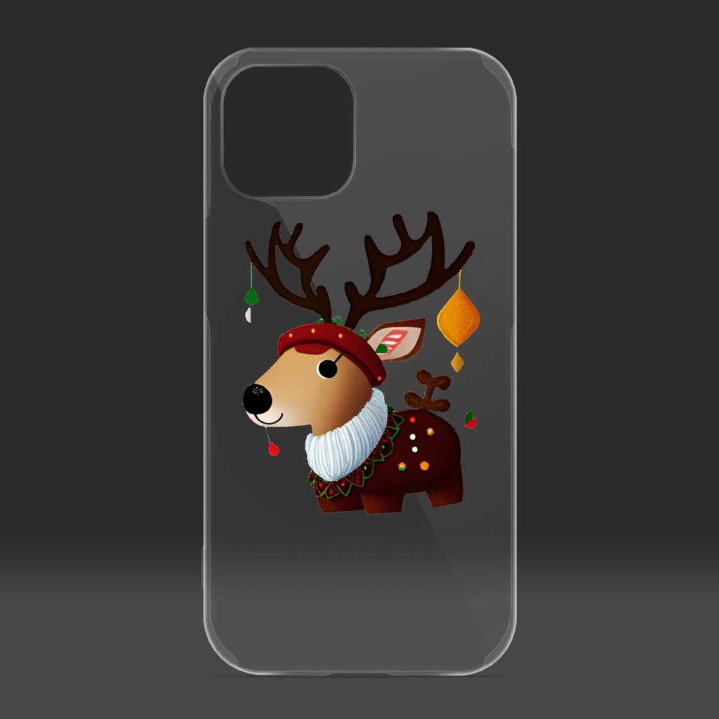 トナカイ クリアiPhoneケース