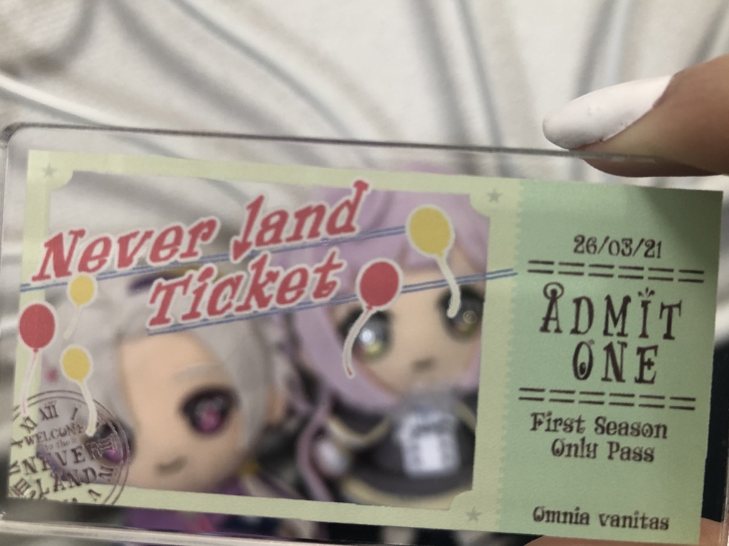 Neverlandチケット風アクキー