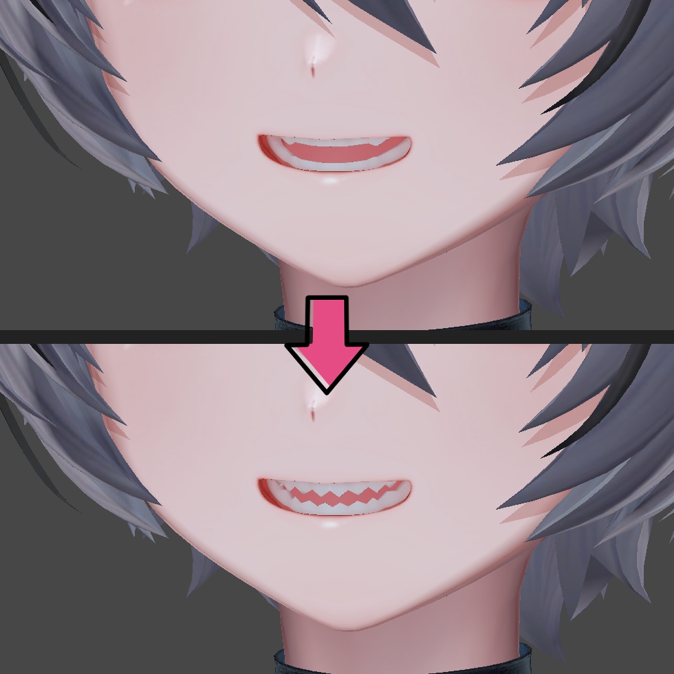 【くうた-Kuuta 】くうたくんギザ歯 Kuuta Gizaba BlendShapekeys