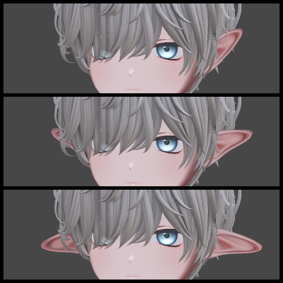 【くうた-Kuuta 】くうたくんエルフ耳 Kuuta Ear Elf BlendShapekeys
