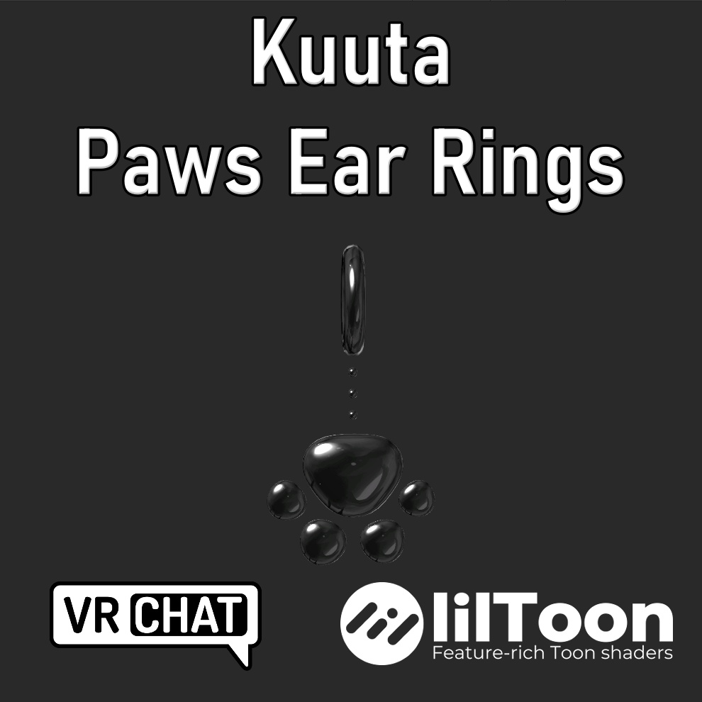 【くうた-Kuuta 】くうたくん対応肉球ピアス Kuuta Paws Ear Rings