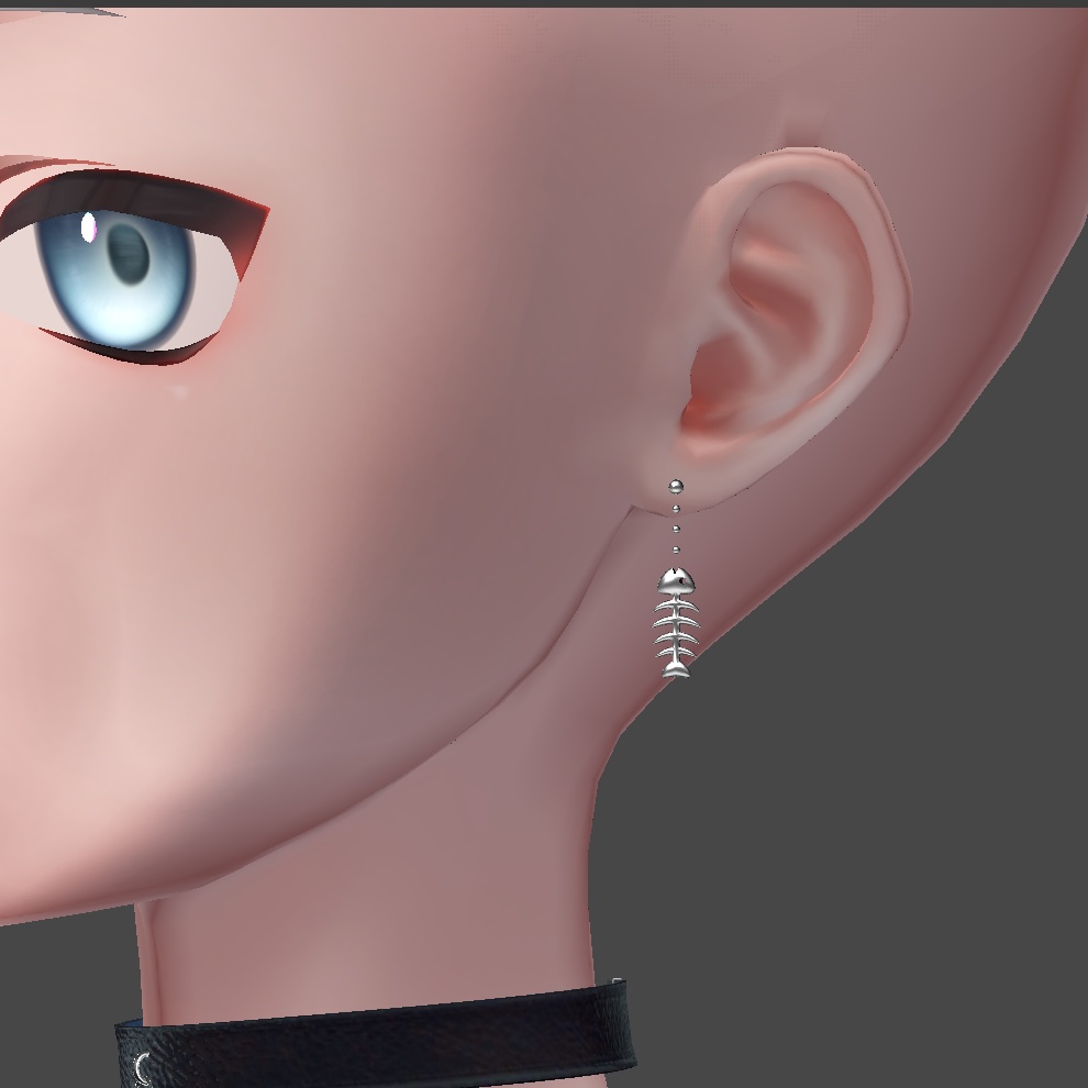 【くうた-Kuuta 】くうたくん対応おさかなぼーんピアス Kuuta Fish Bone Ear Rings