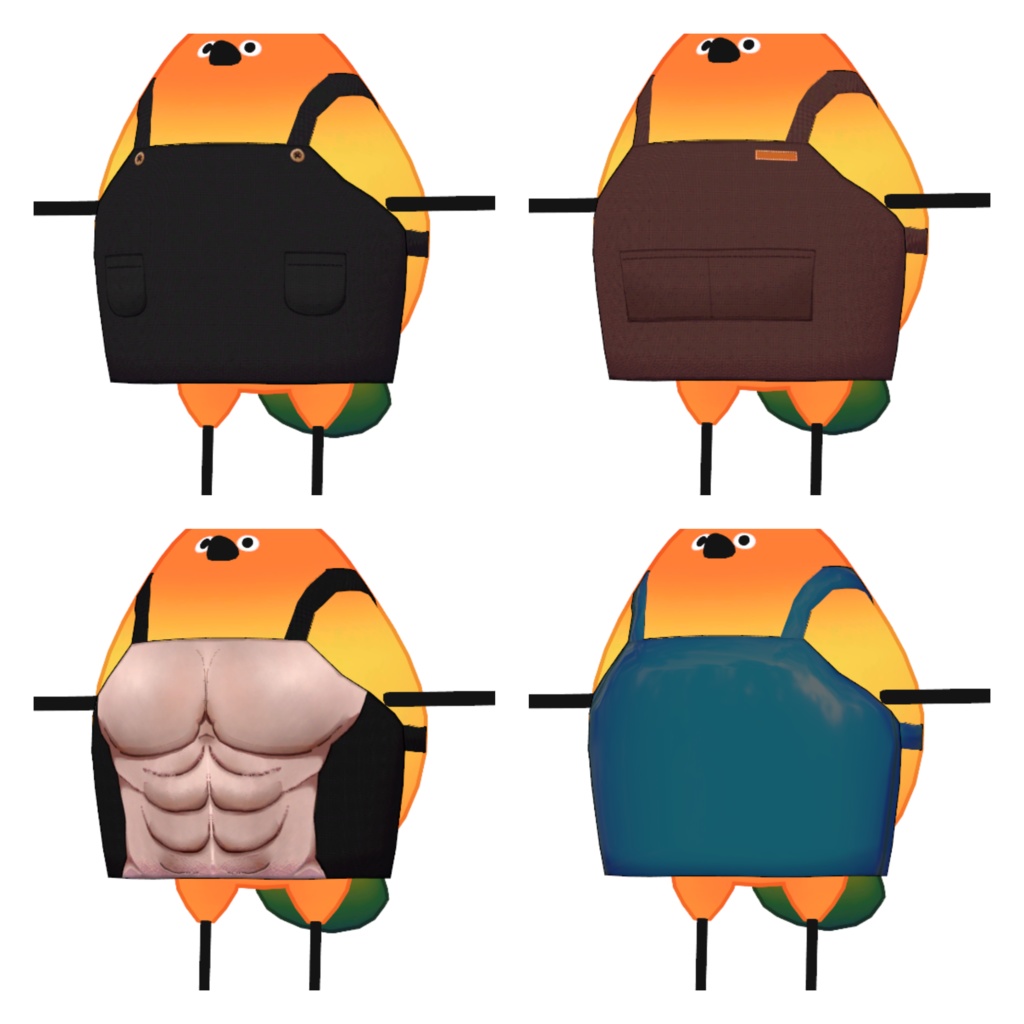 【Bird/鳥】エプロン/Apron